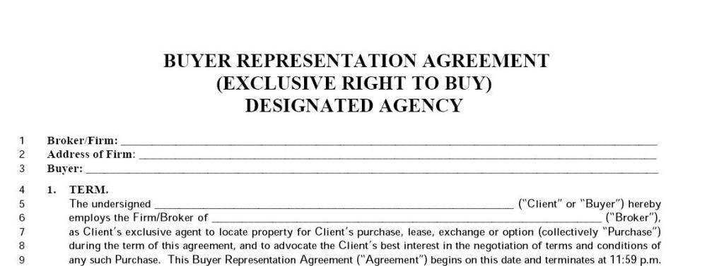 Buyer's Rep Agreement